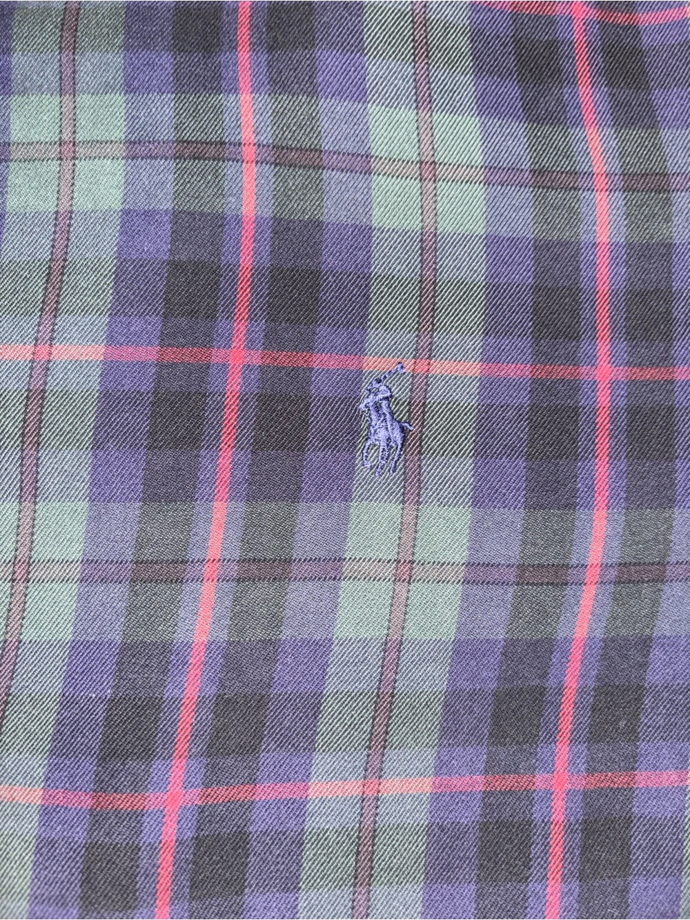Ralph Lauren Dark Green and Purple Plaid Button-Down Shirt - Picture 7 of 9